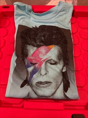 Bright Blue David Bowie Graphic Short Sleeve Tee
